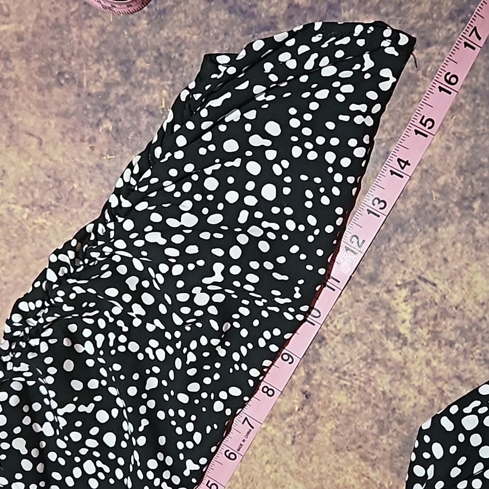 Scoop | Black and White Dotted Ruffled Dress - Picture 5 of 10